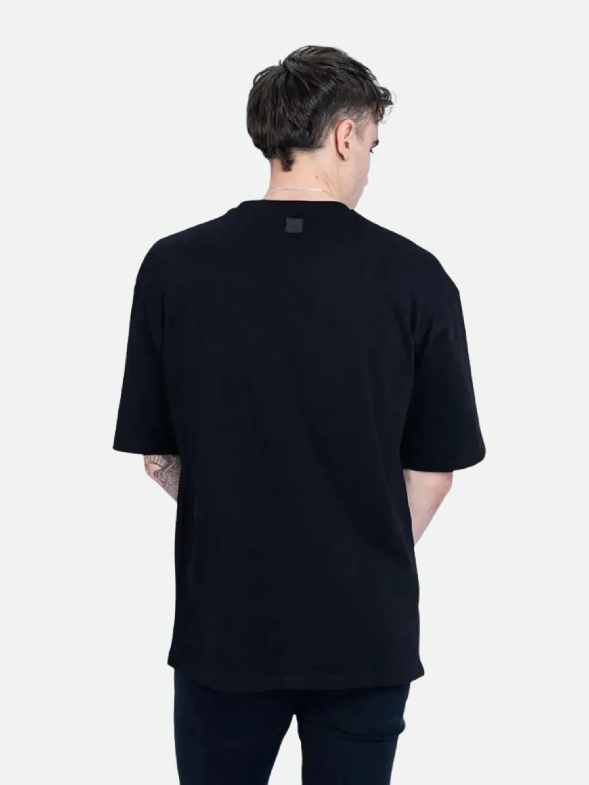 Fade T-Shirt Boxy Logo Black